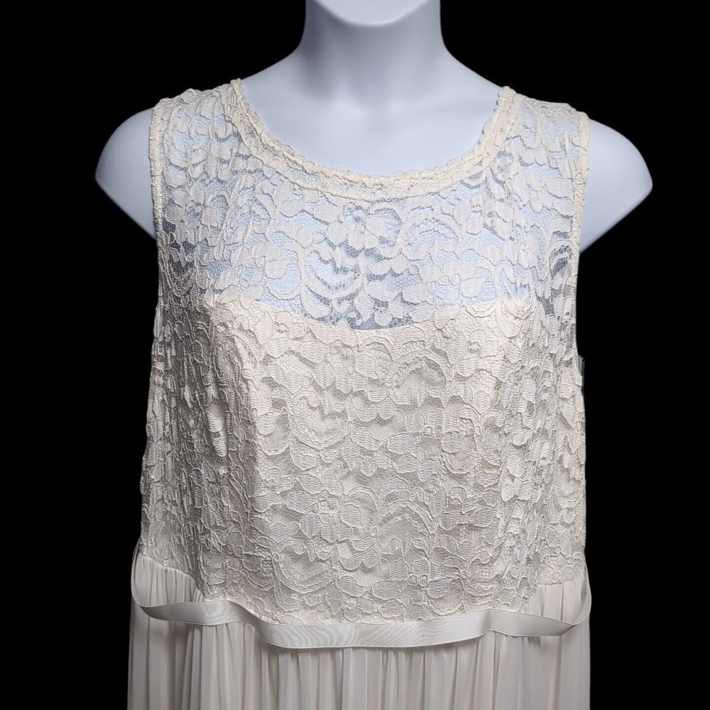 David's Bridal Wedding Dress Women's 20 Ivory‎ Lace Bodice Long Lined NEW NWT - Picture 4 of 16